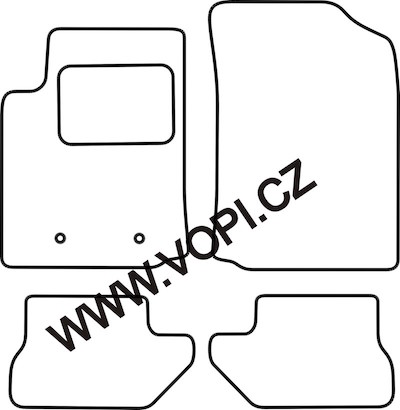 Autokoberce Citroen C3 Pluriel 2005 - 2010 + kroužky Colorfit (838)